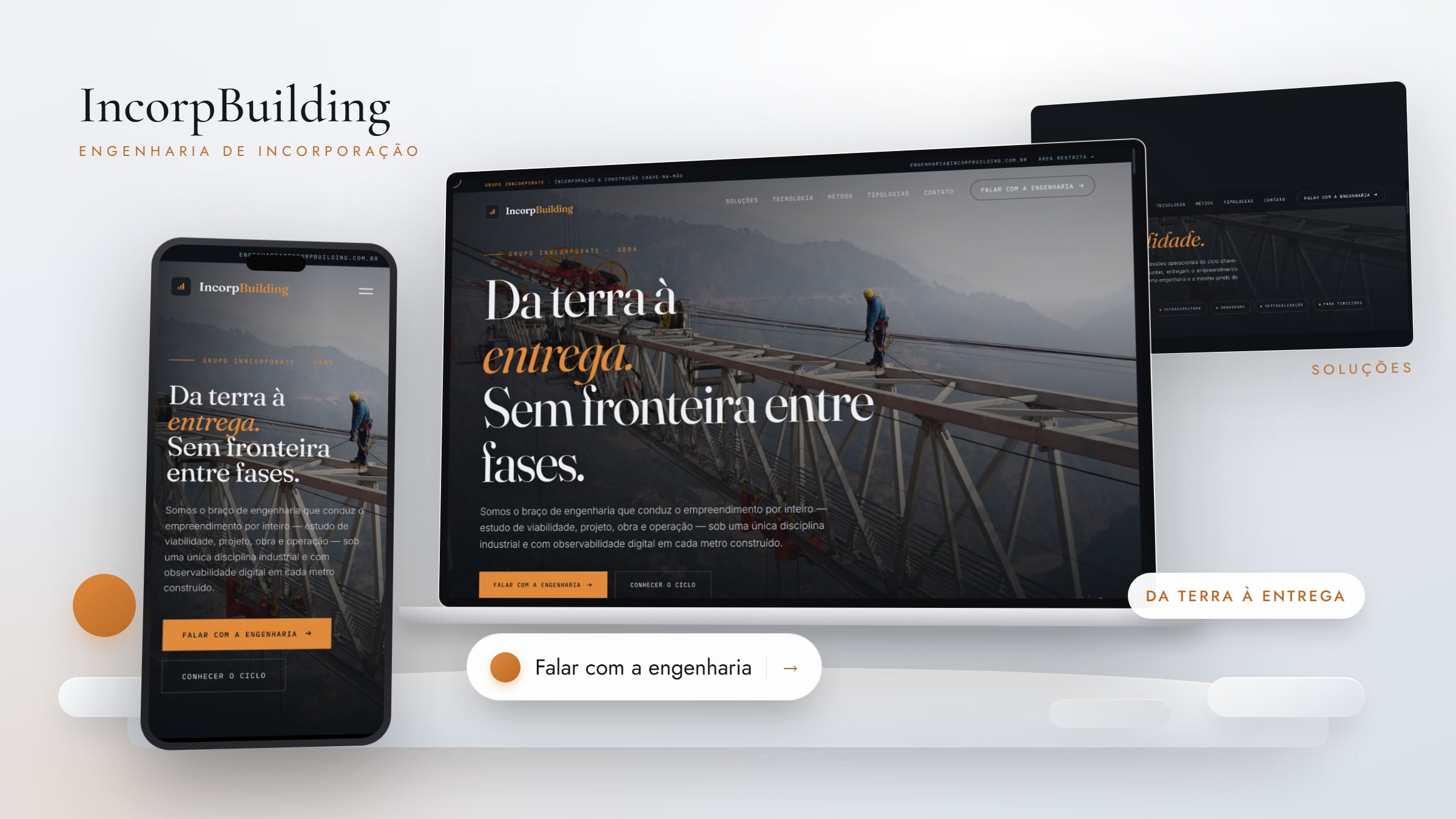 As telas do site em computador e celular